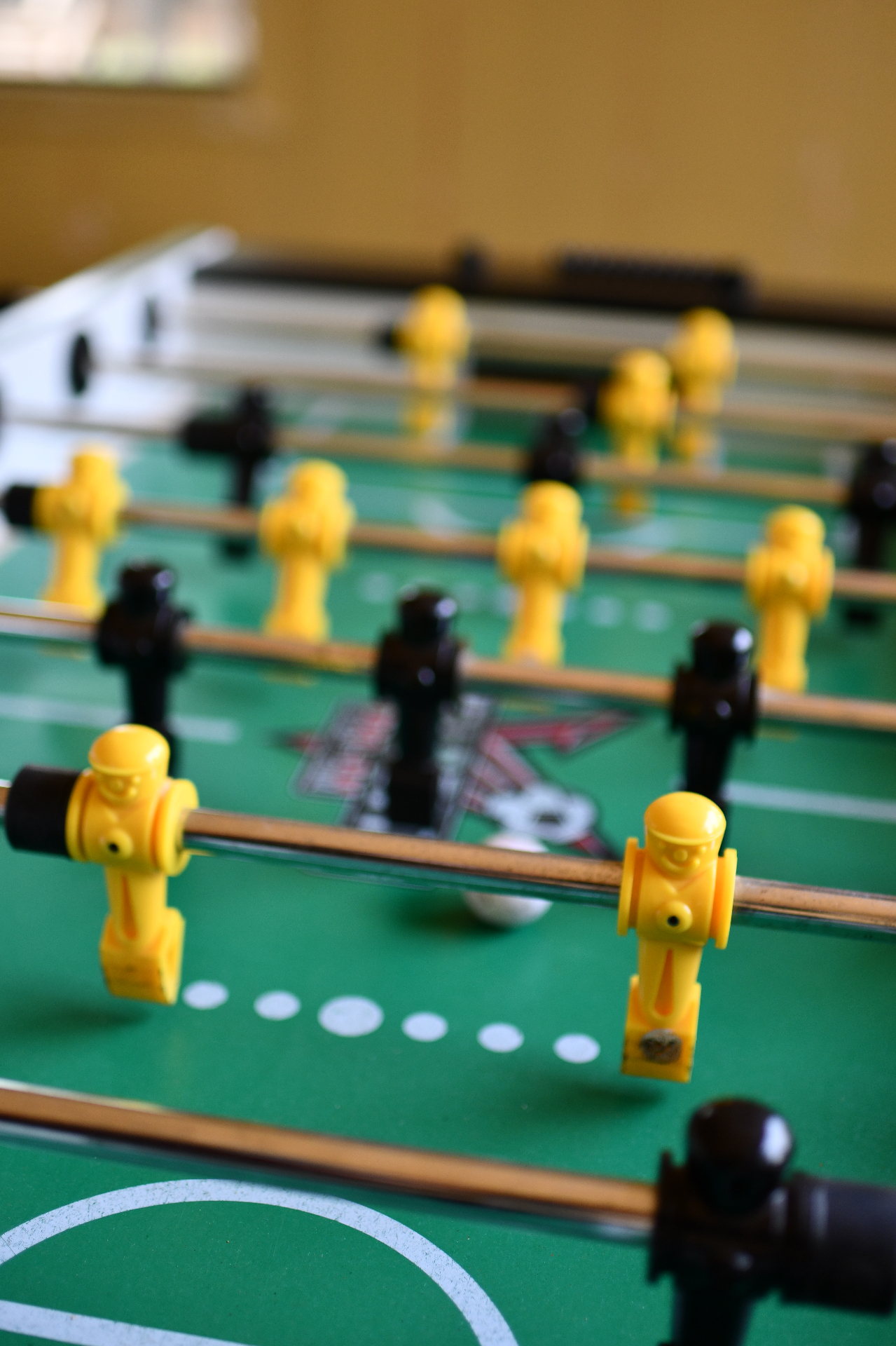 Foosball table in game room